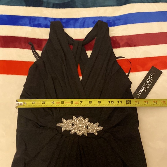 London Style Nights, Black Dress with Sparkle Accent, NEW w/tags, Sz 6 - Picture 11 of 16